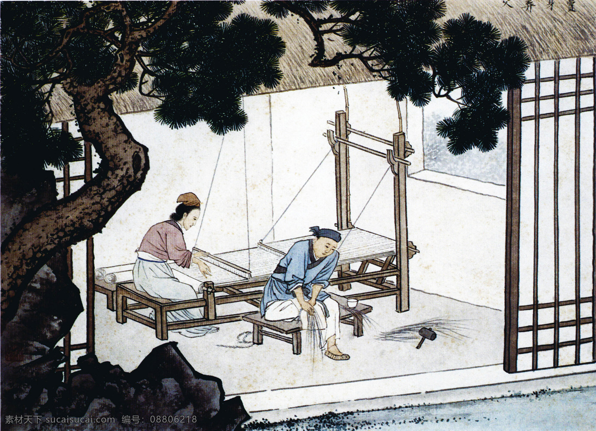 卖身葬父 24孝 古典图片 古典故事 古典花纹 展板模板 广告设计模板 文化艺术 绘画书法 文化墙