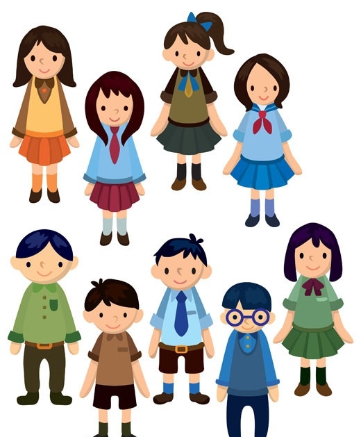 卡通人物 卡通 人物 男孩 女孩 小学生 初中生 高中生 大学生 上学 读书 矢量素材 其他人物 矢量人物 矢量
