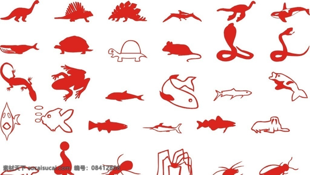 矢量动物图案 蛇 老鼠 鱼 2010 年 最新 可爱 卡通 矢量 十二生肖 动物 人物 元素 系列 总 收藏 合集 标致logo 矢量图库 图形图标 生物世界 家禽家畜 矢量动物元素 标识标志图标