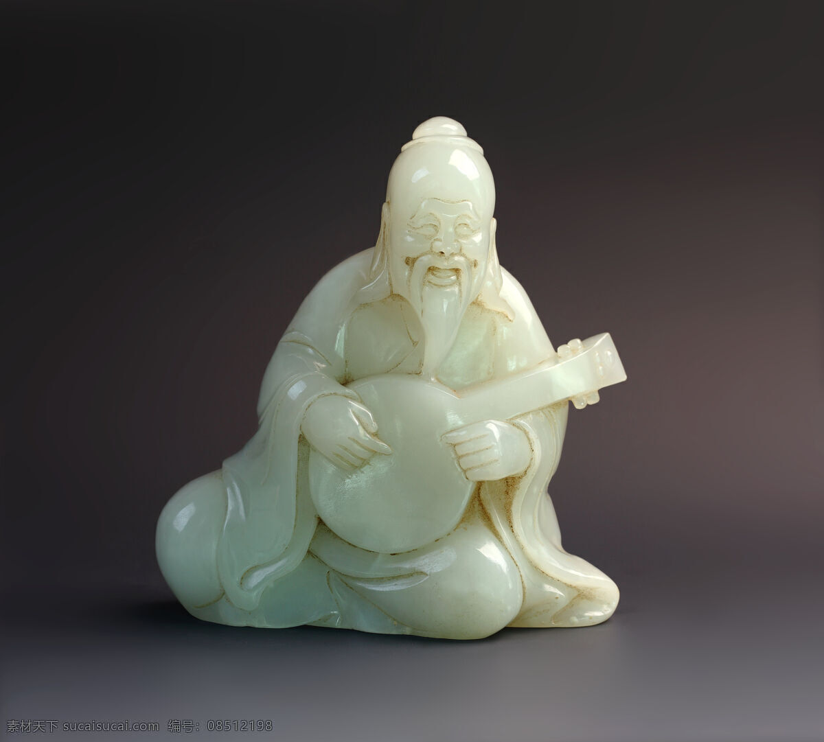 玉器白玉老翁拂琴素材图片下载-素材编号08512198-素材天下图库