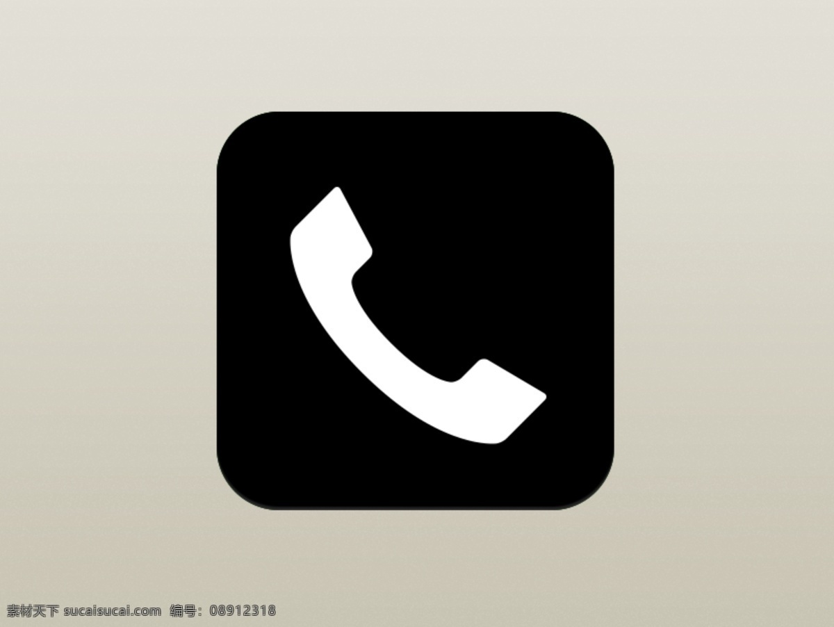 电话图标 方形 电话 黑白色 图标 logo 标志图标 其他图标