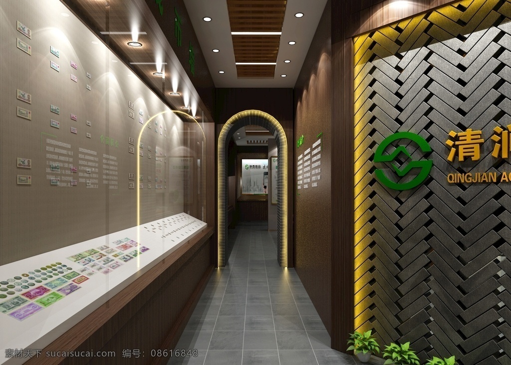 展厅 效果图 行史馆 文化馆 历史馆 3d设计 3d作品