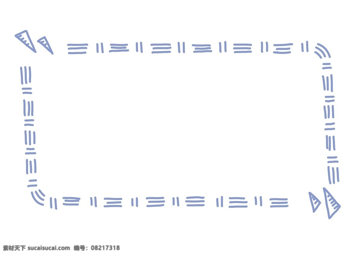 蓝色 手绘 简约 线条 边框 手绘对话框 文本标题 边框设计 对话框 文本框 可爱 强调 标题 涂鸦 清新 醒目