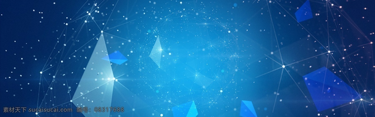 星空 几何 商务 科技 蓝色 banner 背景 星星 立体 矩形 光点 渐变 电子 电商 折扣 减价 光晕