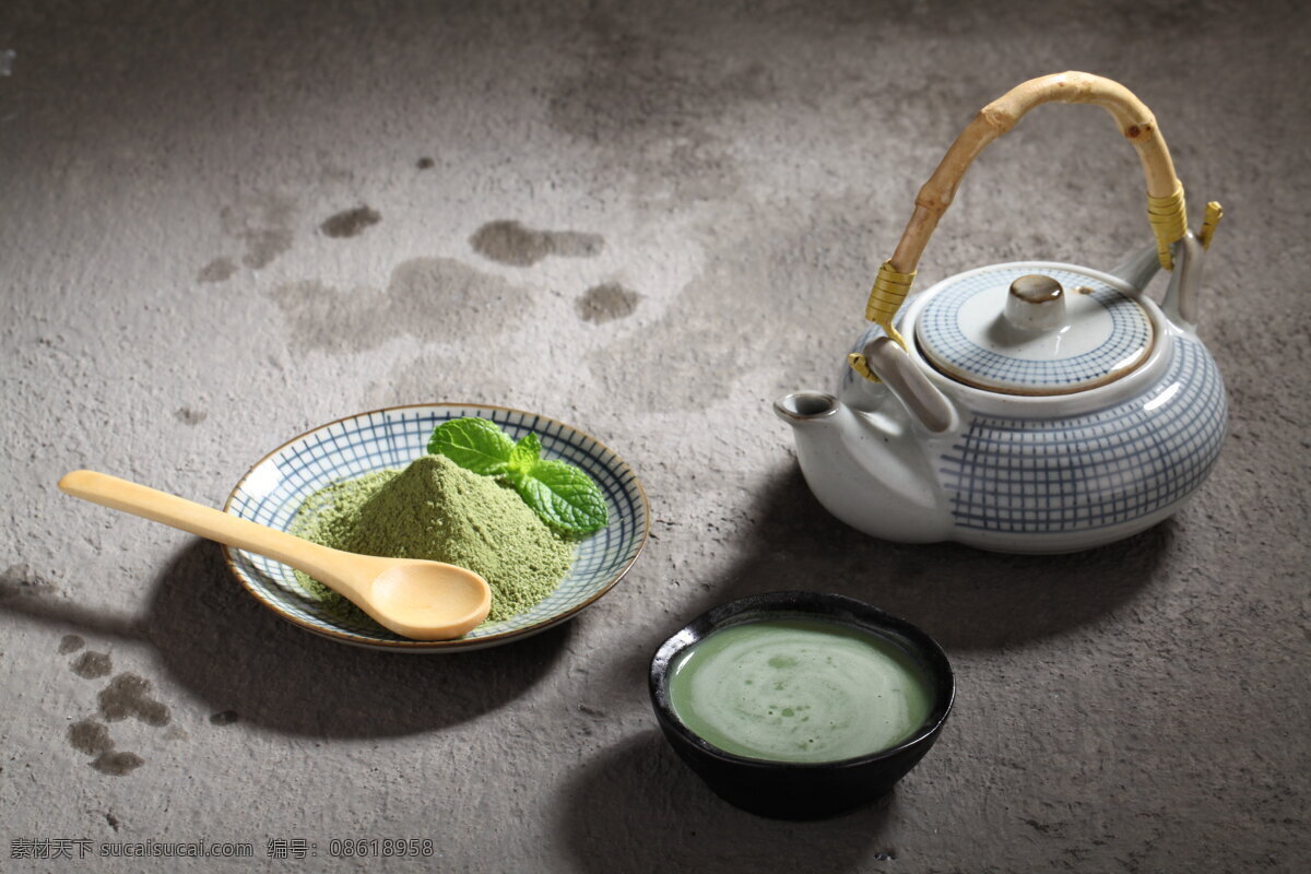 茶壶碗 茶壶 碗 绿茶粉 绿茶 碟子 盘子 茶水 茶饮料 生活百科 家居生活