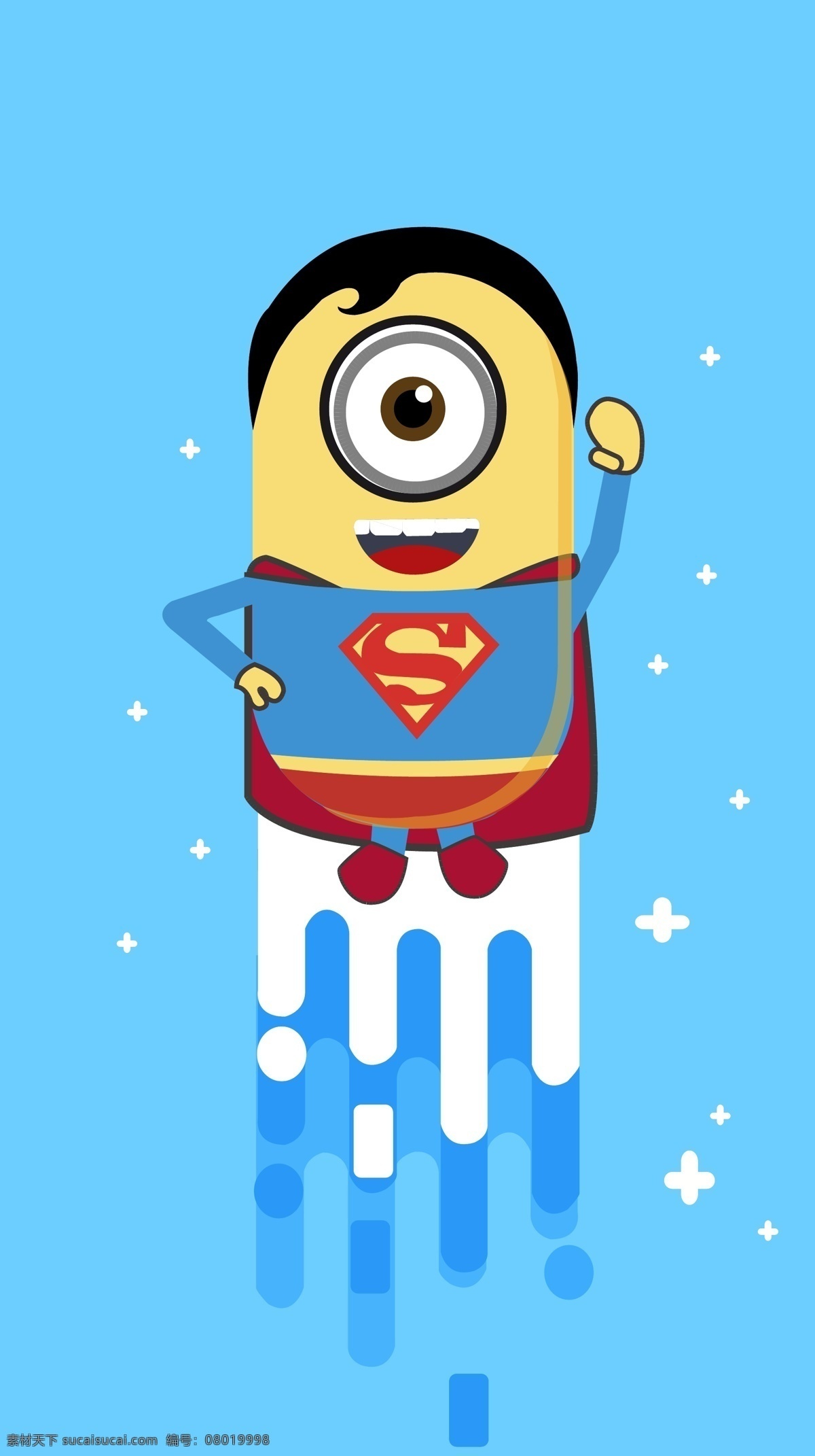 超人 小黄 人 创意 超人小黄人 超人图形 小黄人图形 图形创意 飞翔图形 界面图形创意 北大青鸟 动漫动画 动漫人物