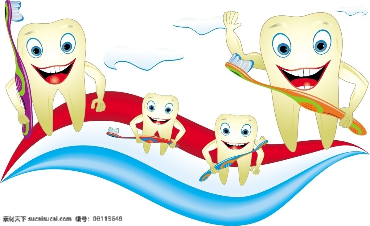 可爱 牙科 保健 插画 矢量 保护 材料 插图 卡通 设置 牙齿 牙膏 牙刷 牙医 照顾他们 探视 牙科护理的 矢量图 矢量人物
