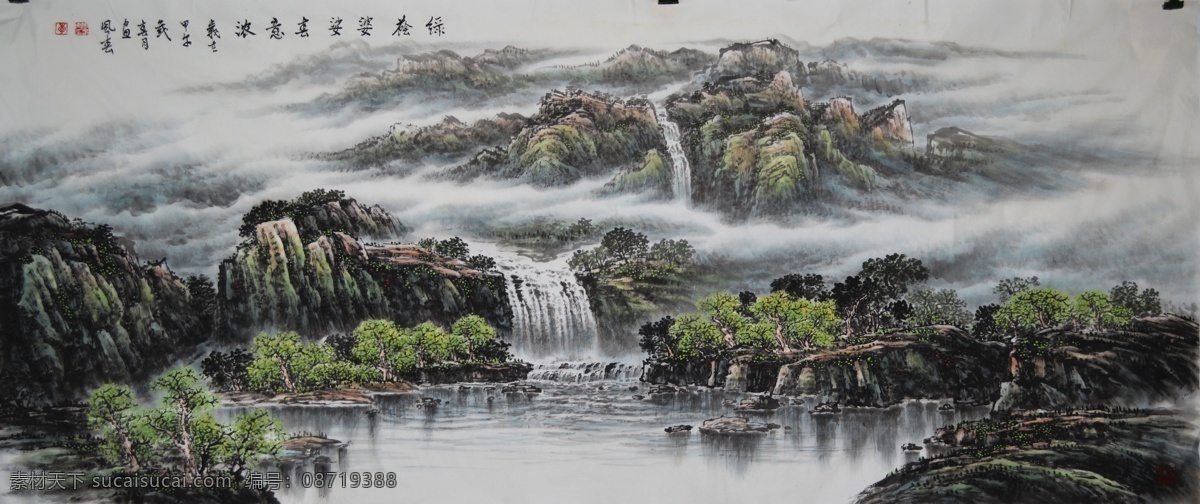 绿荫 婆娑 春意 浓 李凤春 国画 山水 模板下载 国画山水 江山如画 壮丽山河 中国画 山水画 江山如画图 山河锦绣 中国山水画 山水风景 风景画 风景 中堂画 客厅画 大厅画 室内装饰画 风水画 家居装饰画 古画 中华文化 国画艺术 山水风景画 绘画书法 文化艺术