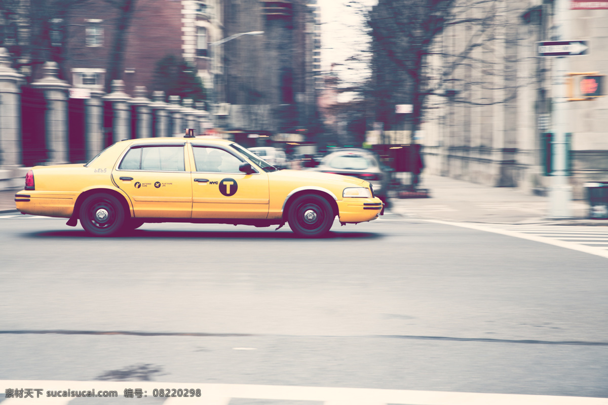 纽约的出租车 纽约 出租车 纽约街道 美国 大都会 交通工具 现代科技