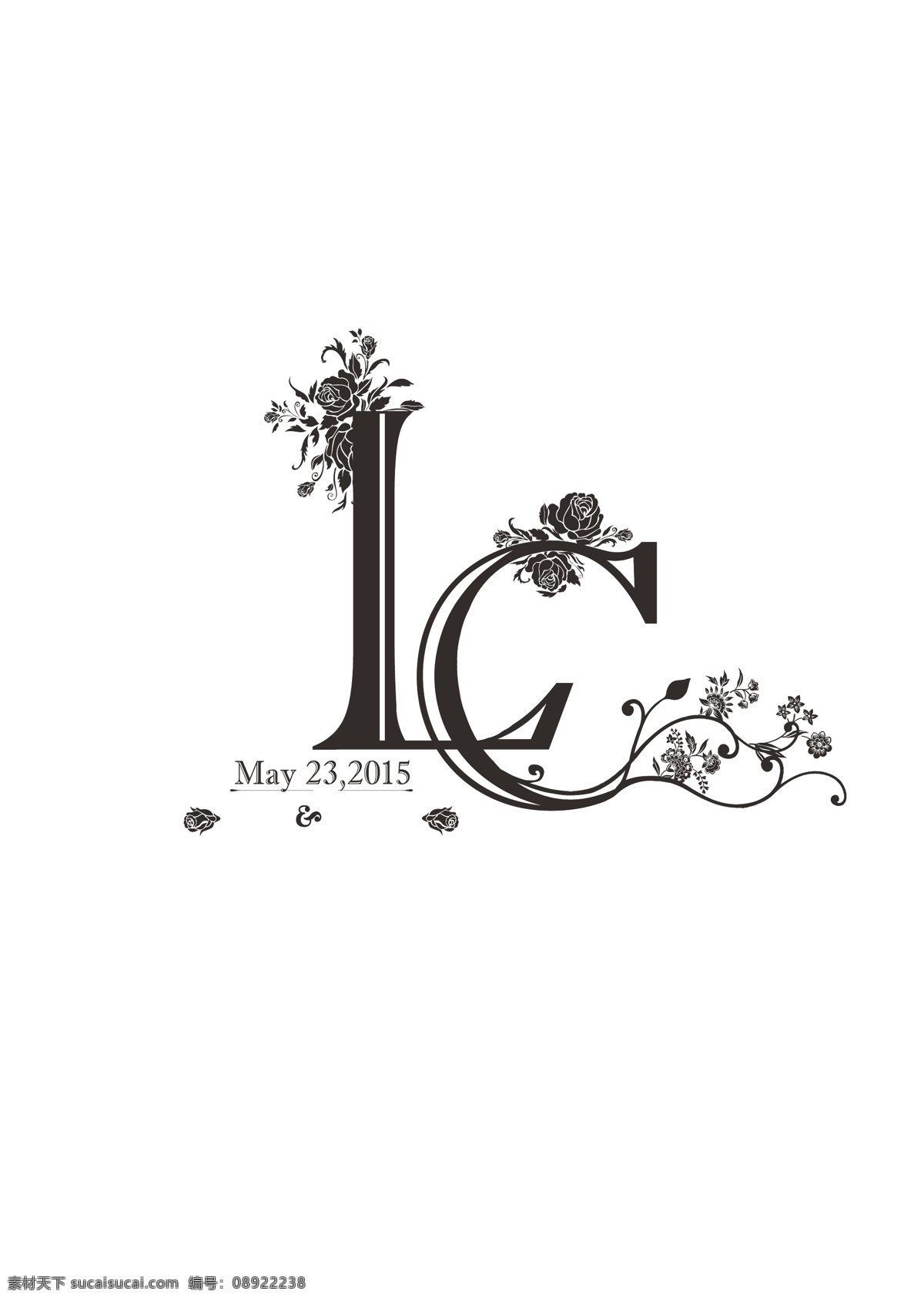 lc 婚礼 logo 矢量图 名字缩写 婚礼logo 纪念logo 标志图标 其他图标