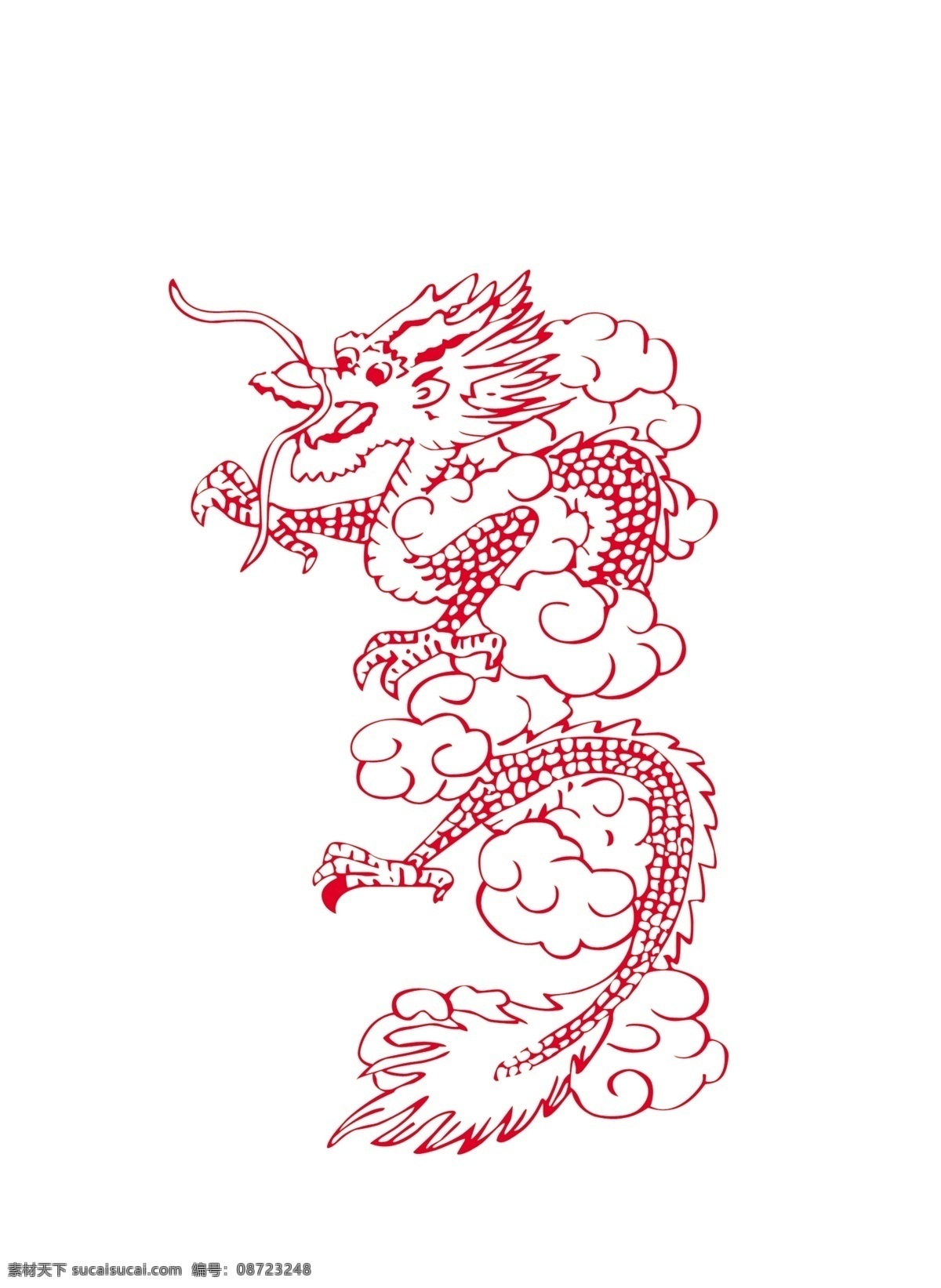 线描 龙 分层 源文件 模板下载 线描龙 花纹龙 龙剪影 psd源文件
