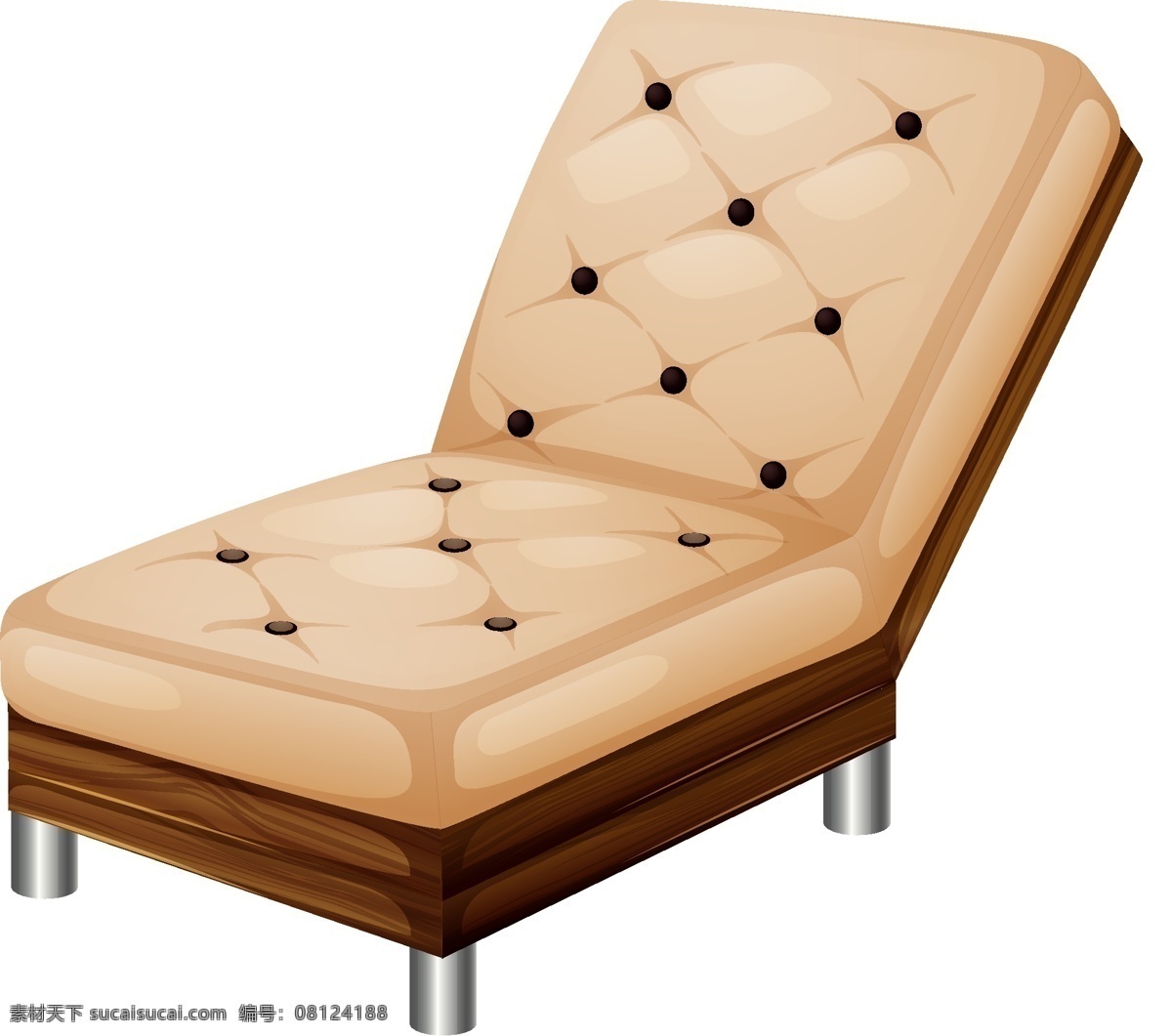 卡通 白色 沙发 矢量 元素 家具 矢量元素 透明元素 免抠元素