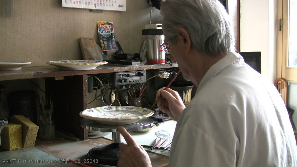 意大利 德 鲁塔 人 绘 画板 股票 视频 餐具 画家 绘画 视频免费下载 艺术 油漆 翁布里亚 德鲁塔 板 其他视频