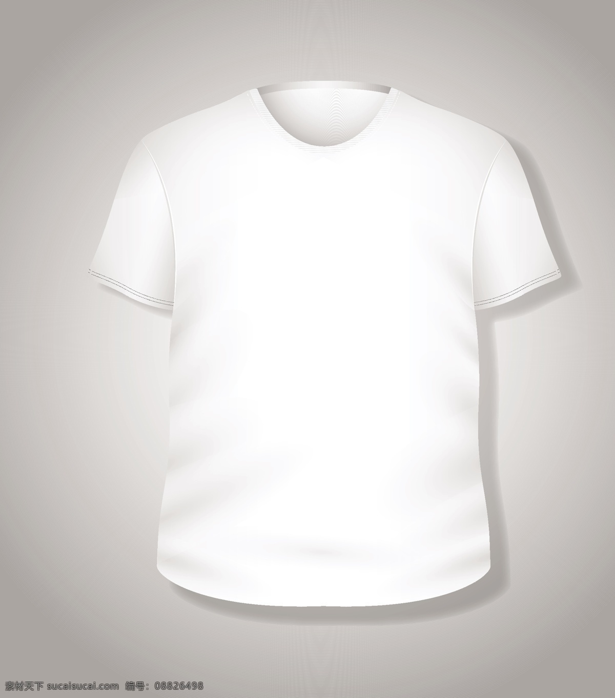简单 白色 t 恤 矢量 插画 模板