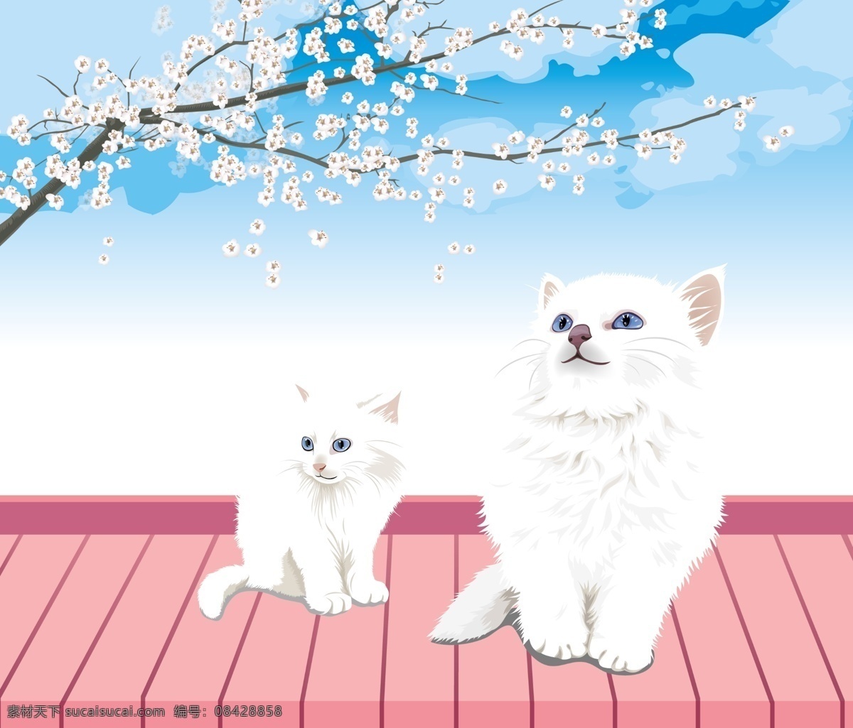 猫咪免费下载 广告设计模板 猫 猫咪 梅花 桃花 移门 移门图案 源文件 家居装饰素材