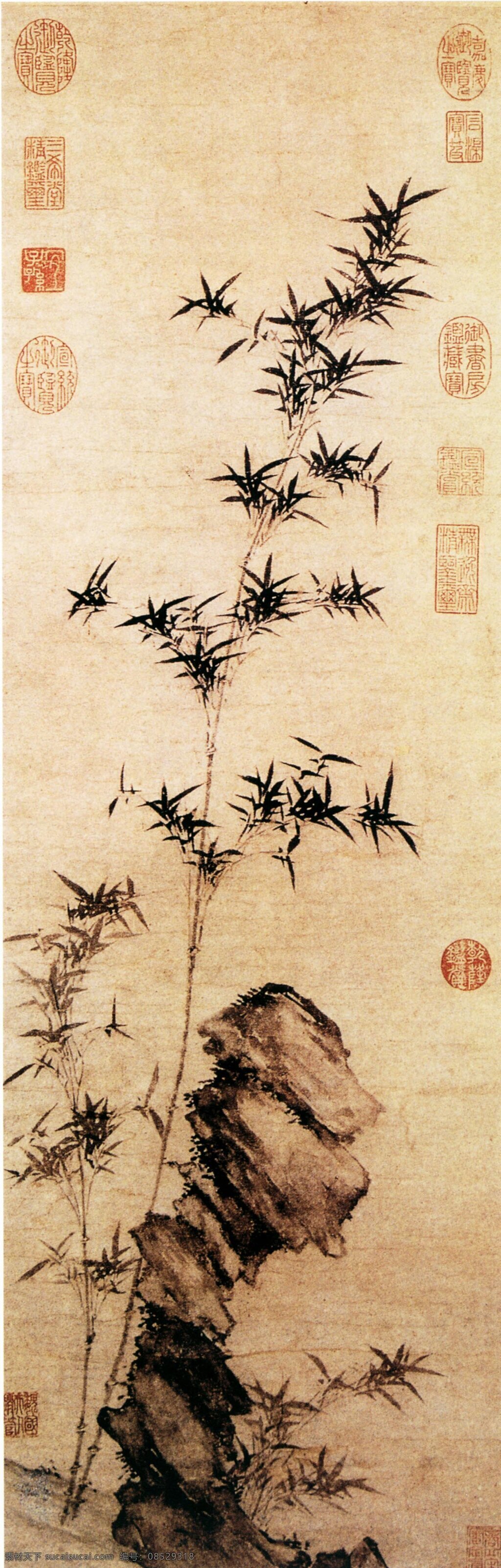 中国 传世 名画 花鸟画 竹子 中国传世名画 古典花鸟画 文化艺术