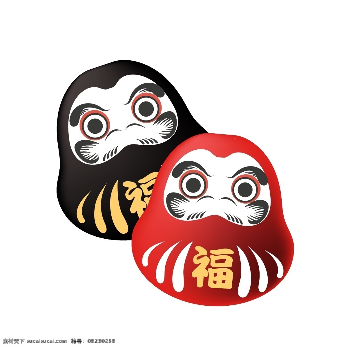 日本 传统 招 福达 摩 招福达摩 达摩娃娃 日本玩偶 日本吉祥物 日本传统文化