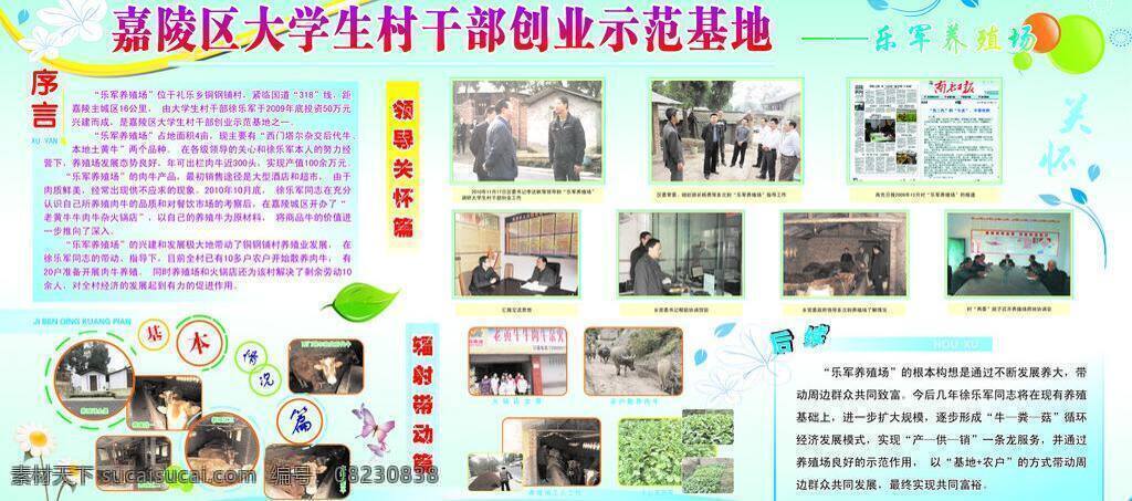 大学生 创业 大学生创业 模板下载 养殖场 展板模板 矢量 其他展板设计