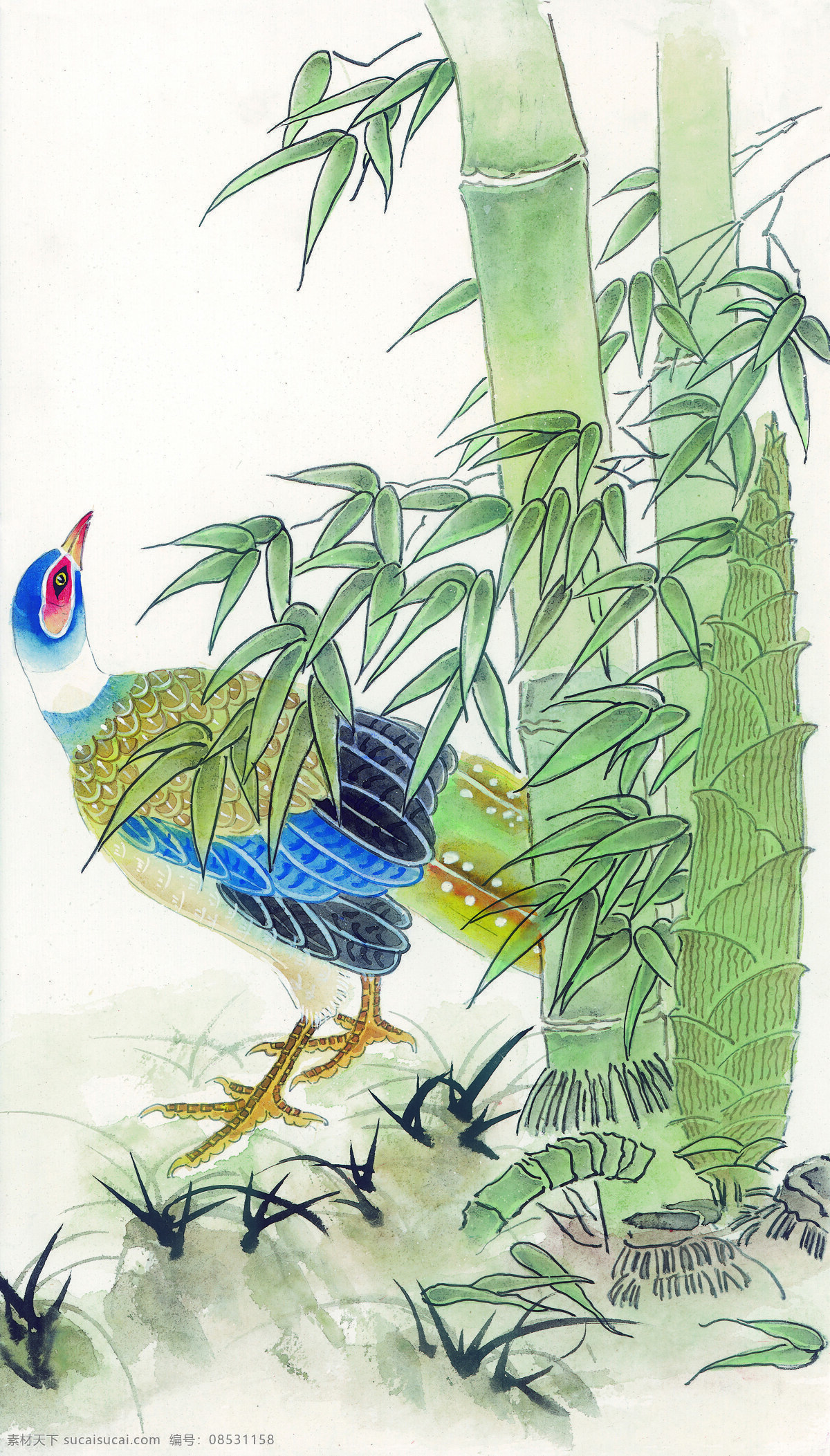 中华 艺术 绘画 古画 动物 孔雀 天鹅 鸳鸯 凤凰 中国 古代 传统绘画艺术 美术绘画 名画欣赏 水彩画 水墨画 文化艺术