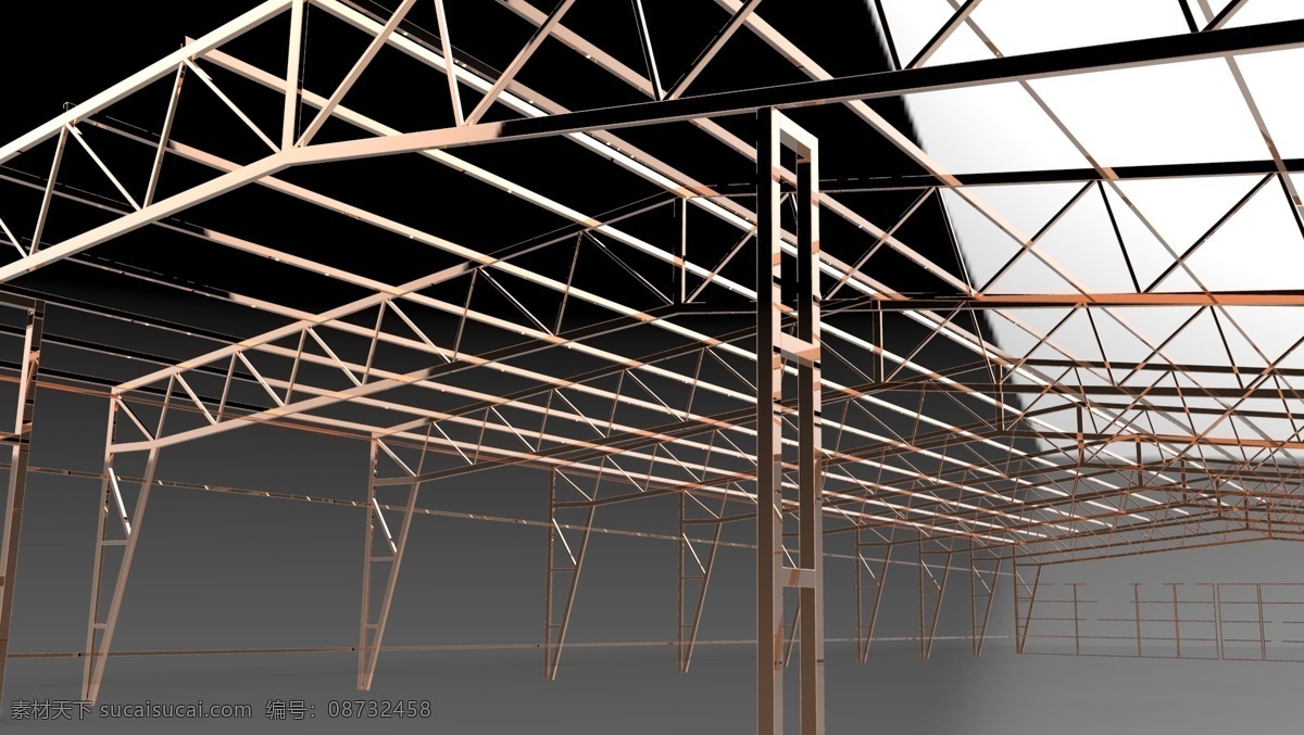 建设免费下载 大厅 工业 建筑 3d模型素材 建筑模型