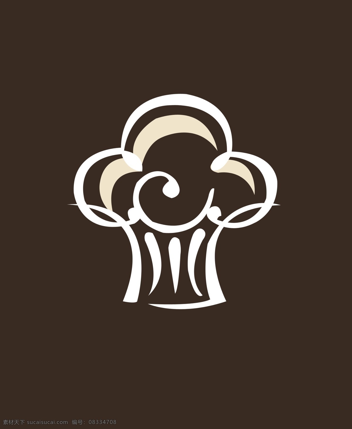 面包 先生 标志 logo设计 先生标志 帽子形状 蘑菇形状 矢量图