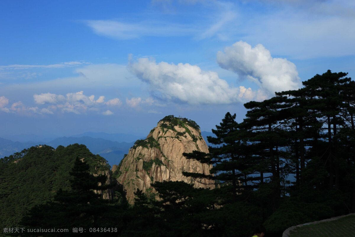 黄山 山顶 风景 山崖 天空 自然景观 风景名胜