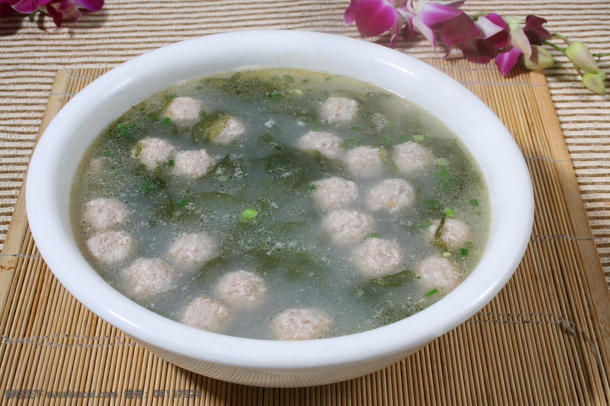 紫菜肉丸汤 美食 传统美食 餐饮美食