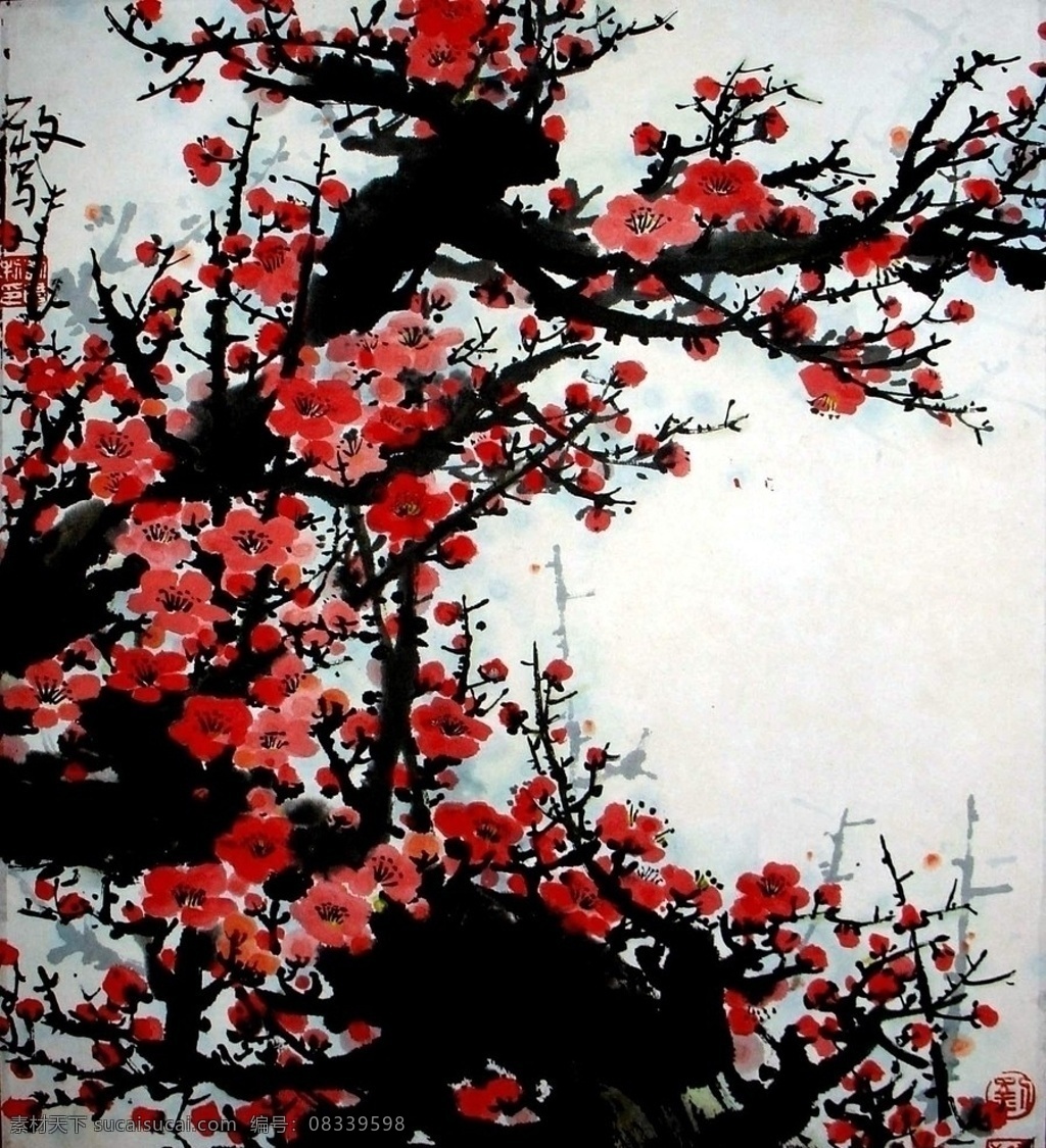 冬梅 国画 中国画 花鸟画 花鸟国画 写意画 书法 大师作品 风景画 写意 水墨画 动物 鲜花 梅花 国画花鸟 绘画书法 文化艺术
