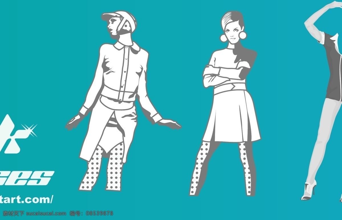 卡通 人物 矢量 大 眼睛 服饰 创意 性感矢量素材 矢量图 矢量人物