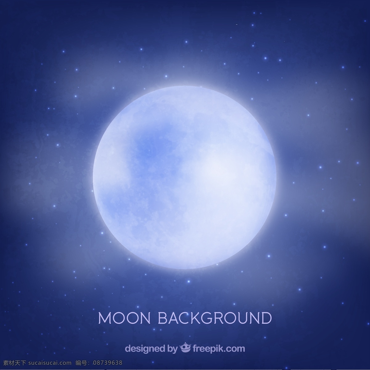 夜空 中 明亮 月亮 矢量 星星 天空 夜晚 矢量素材 平面素材