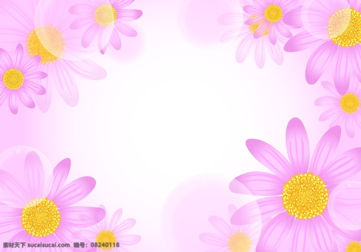 花朵背景 粉色 雏菊 背景 朦胧 花朵 花纹 底纹边框 花边花纹
