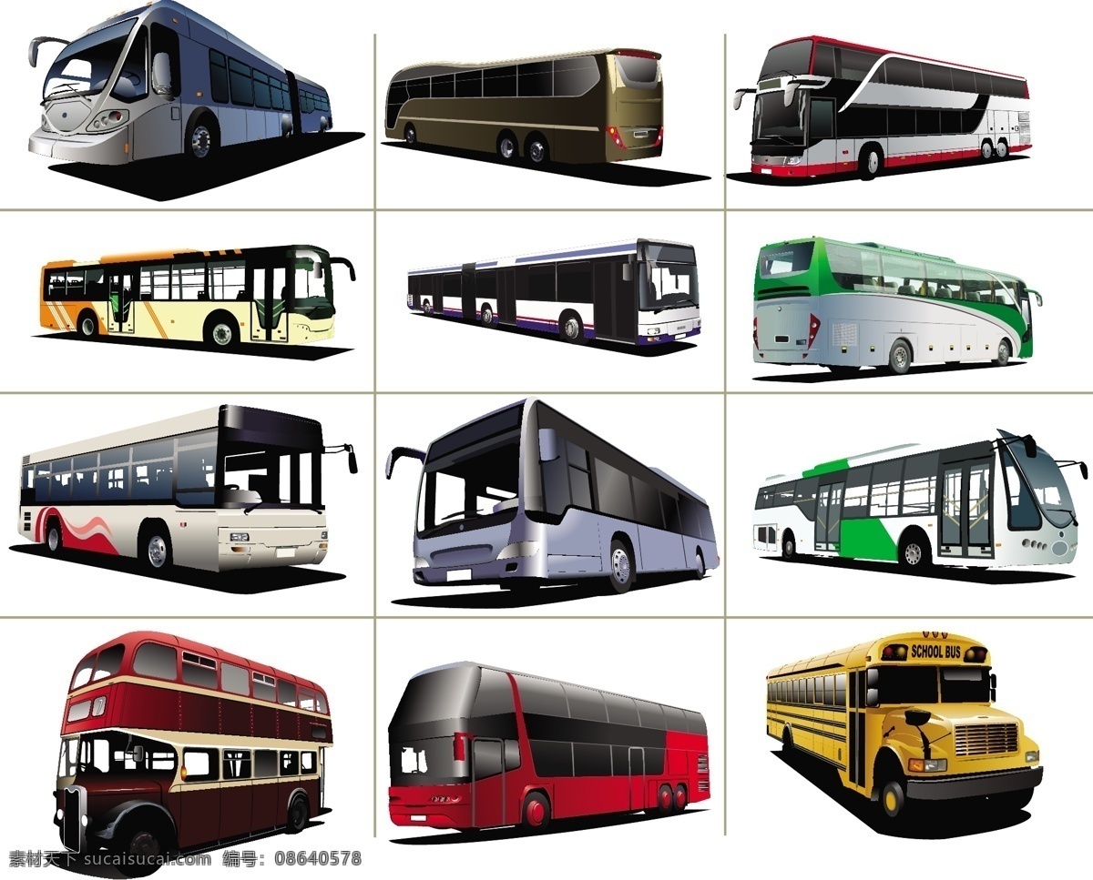 巴士 矢量 公共汽车 交通 汽车 一辆双层巴士 旅游巴士 矢量图 日常生活