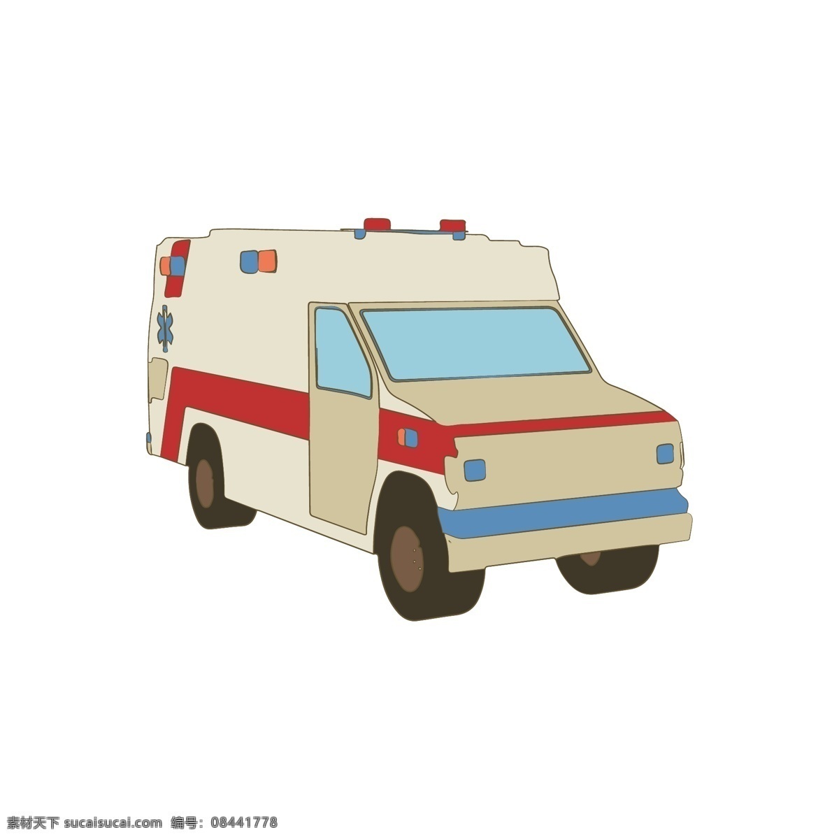 简约 扁平 插 画风 医疗 救护车 矢量 元素 卡通 汽车 插画风 急救 救援 救护 应急 车辆