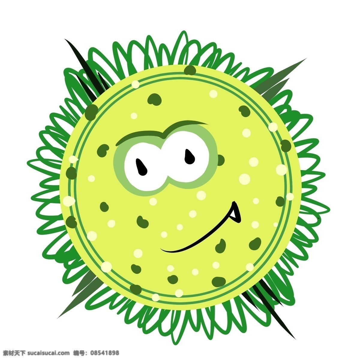醒目 病毒 卡通 插画 醒目的病毒 细菌插画 卡通插画 病毒插画 有害物质 传染病菌 圆圆的病毒