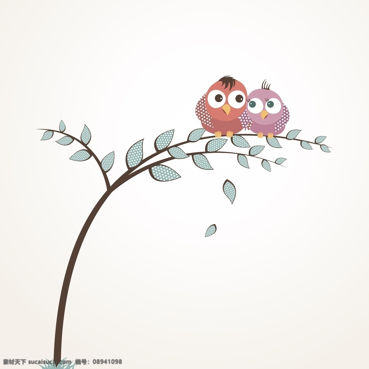 卡通 小鸟 情侣 材料 卡通插画 可爱 矢量 sweetheartscartoon 矢量图 其他矢量图