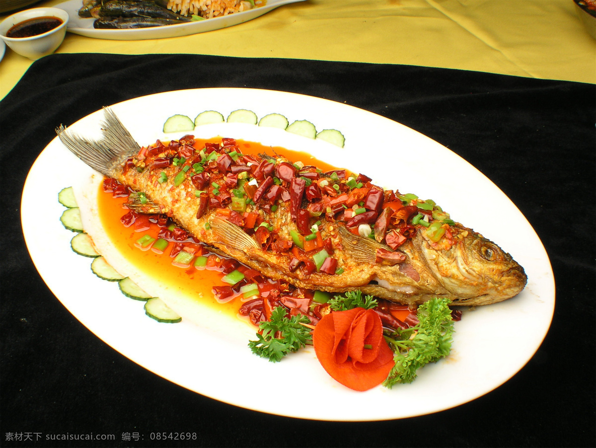 辣椒烧鱼 美食 传统美食 餐饮美食 高清菜谱用图