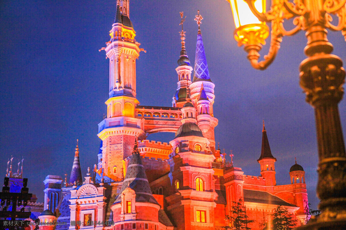 上海 迪士尼 乐园 夜景 城堡 旅游风光摄影 上海风光 旅游摄影 国内旅游 上海迪士尼