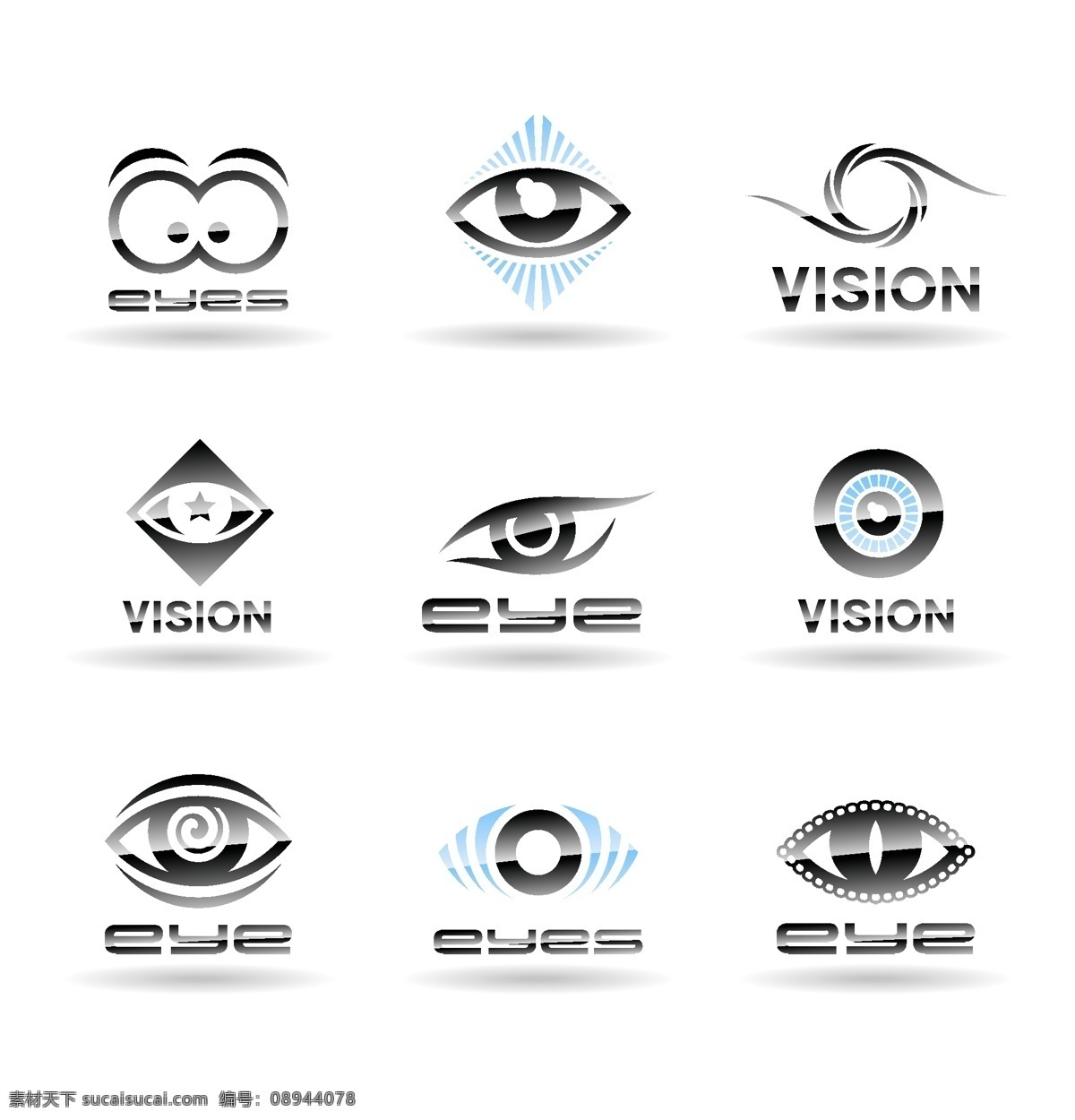 眼睛 logo logo设计 创意logo 商标 企业标志 行业标志 标志图标 矢量素材 白色