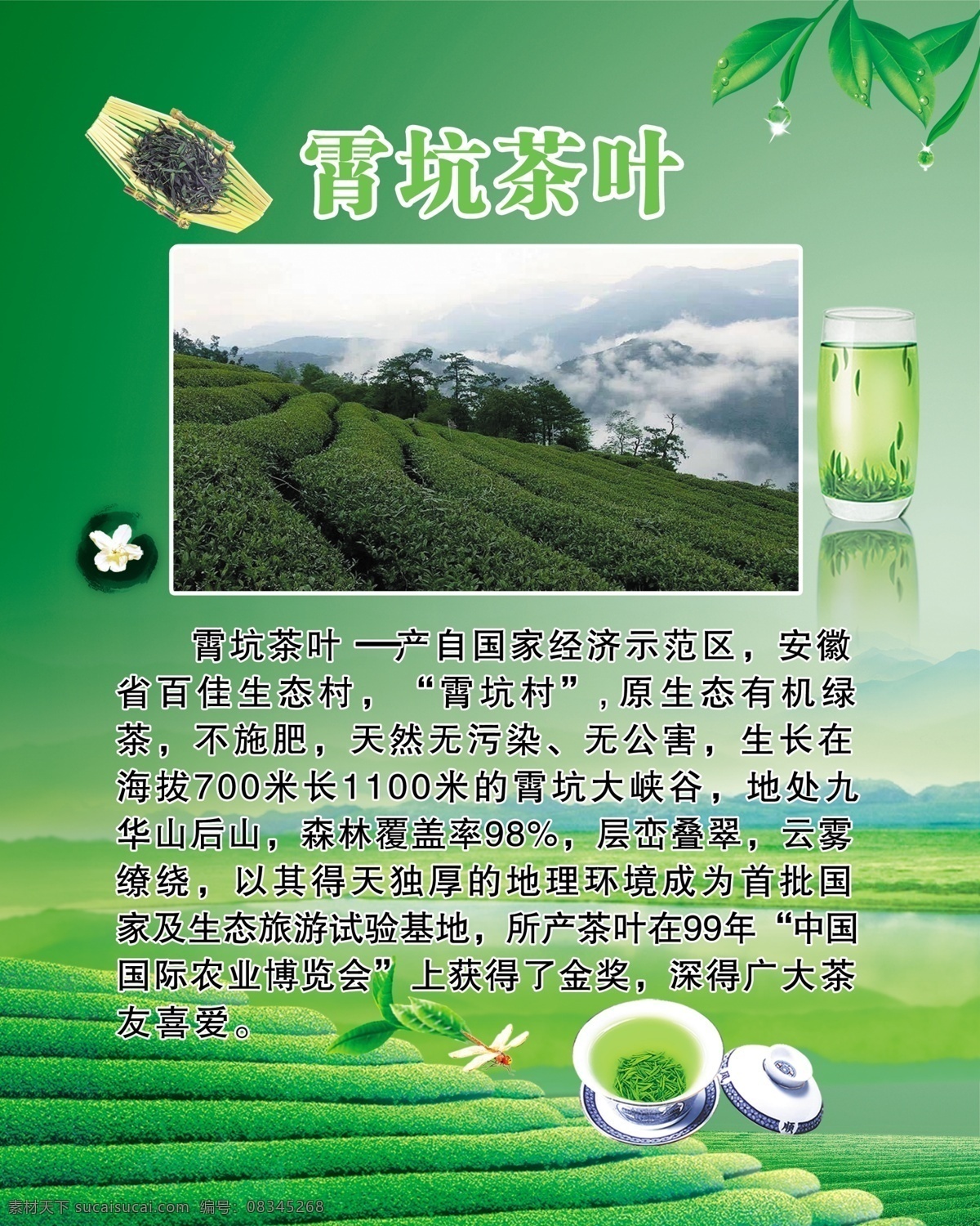 肖坑茶叶海报 茶叶海报 绿茶 茶叶宣传 茶叶广告 茶山