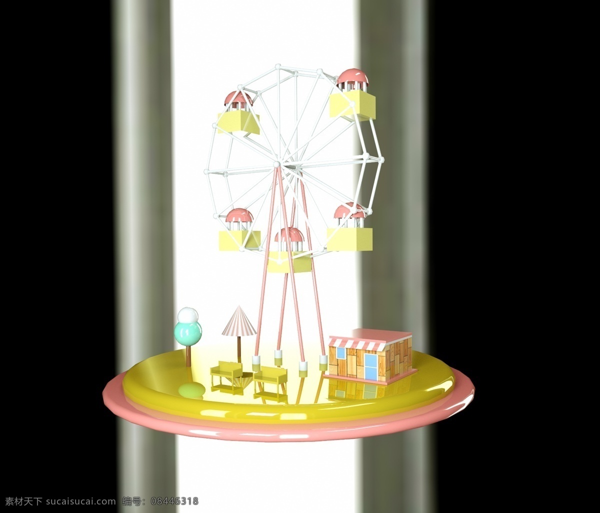 c4d 电商 装饰 展台 装饰展台 首页 banner