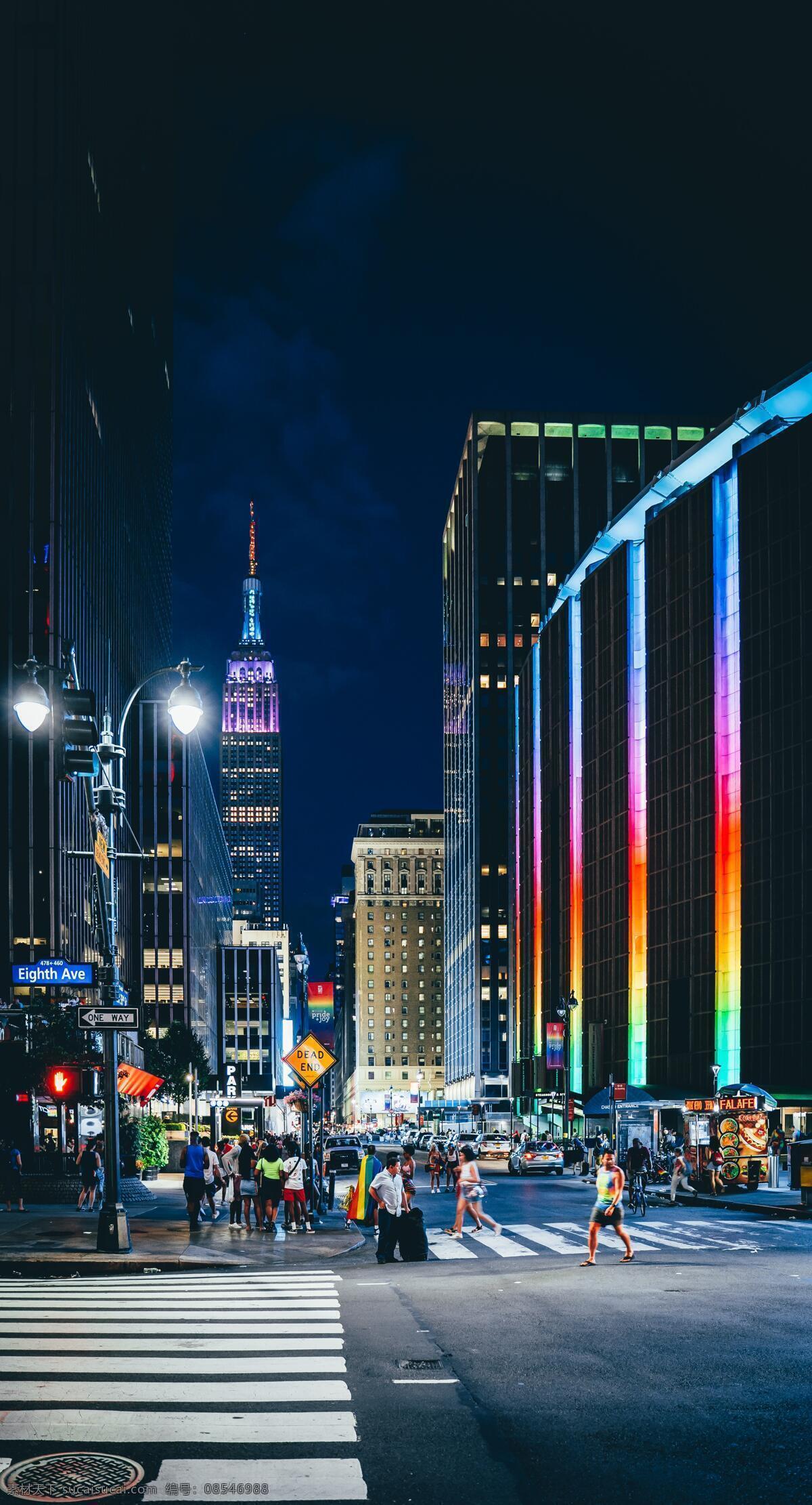 城市夜景 城市 夜景 街道 灯光 人行道 旅游摄影 国内旅游