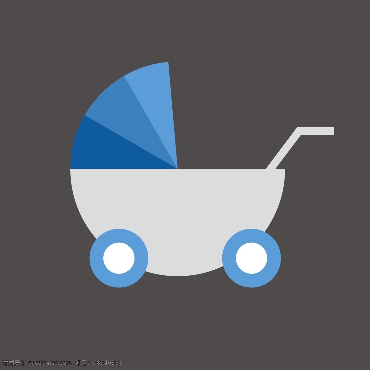 蓝灰色 网 红 婴儿车 图标 图案 婴儿车图标 婴儿车图案 logo icon