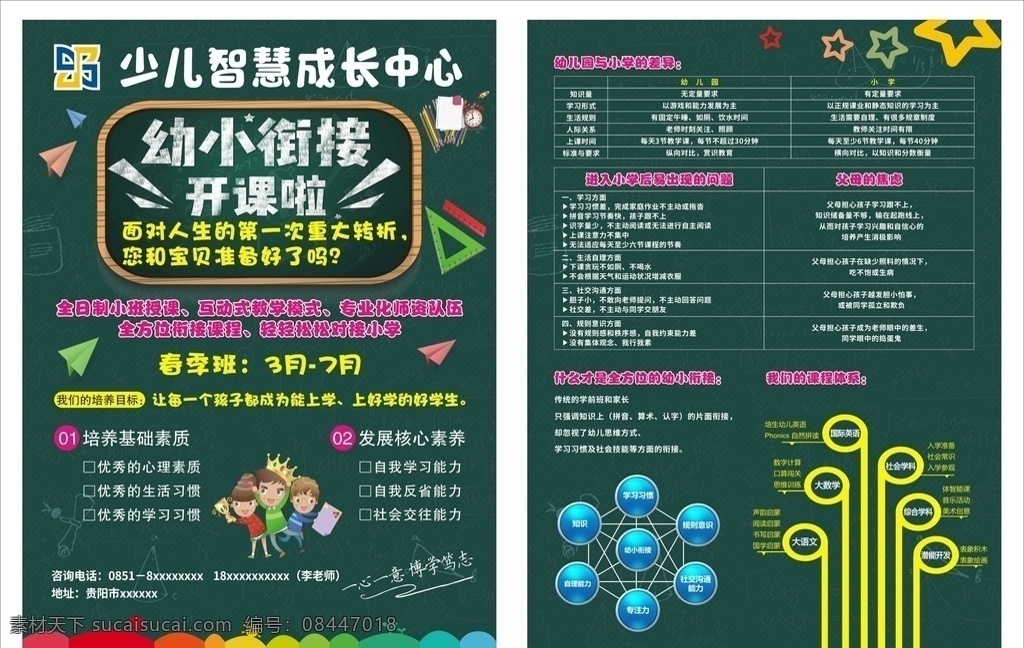 幼儿园dm单 幼儿园招生 幼儿园宣传单 幼小衔接招生 少儿培训