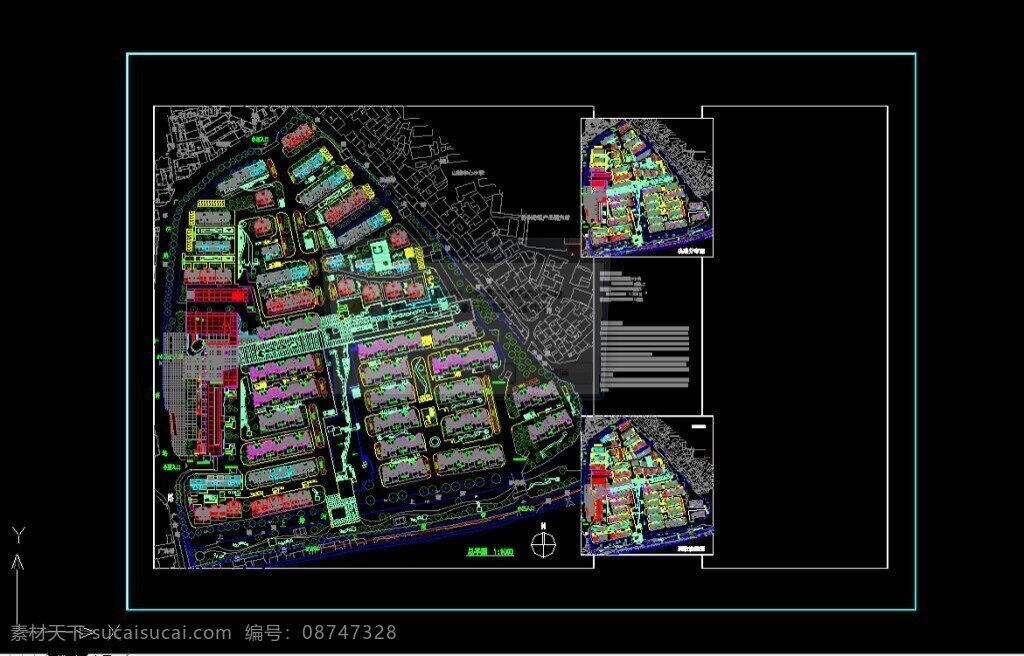 小区 总 平面图 cad 图 总平面图 cad图 dwg 黑色