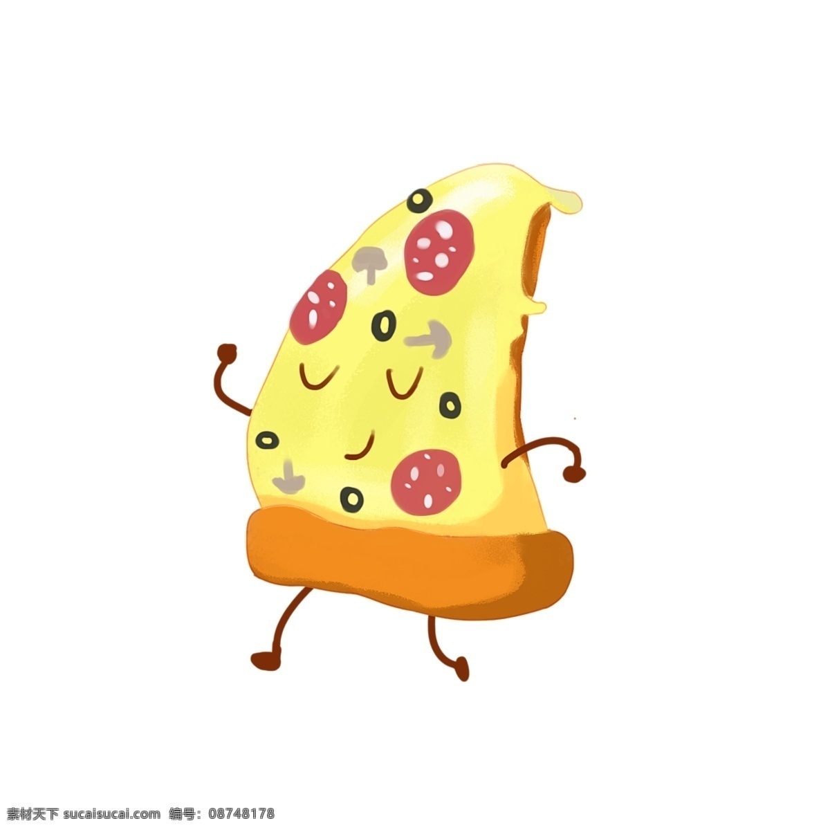 卡通 手绘 披萨 艺术 极 简 主义 食物 图标 可爱 绘画 装饰 时尚 元素