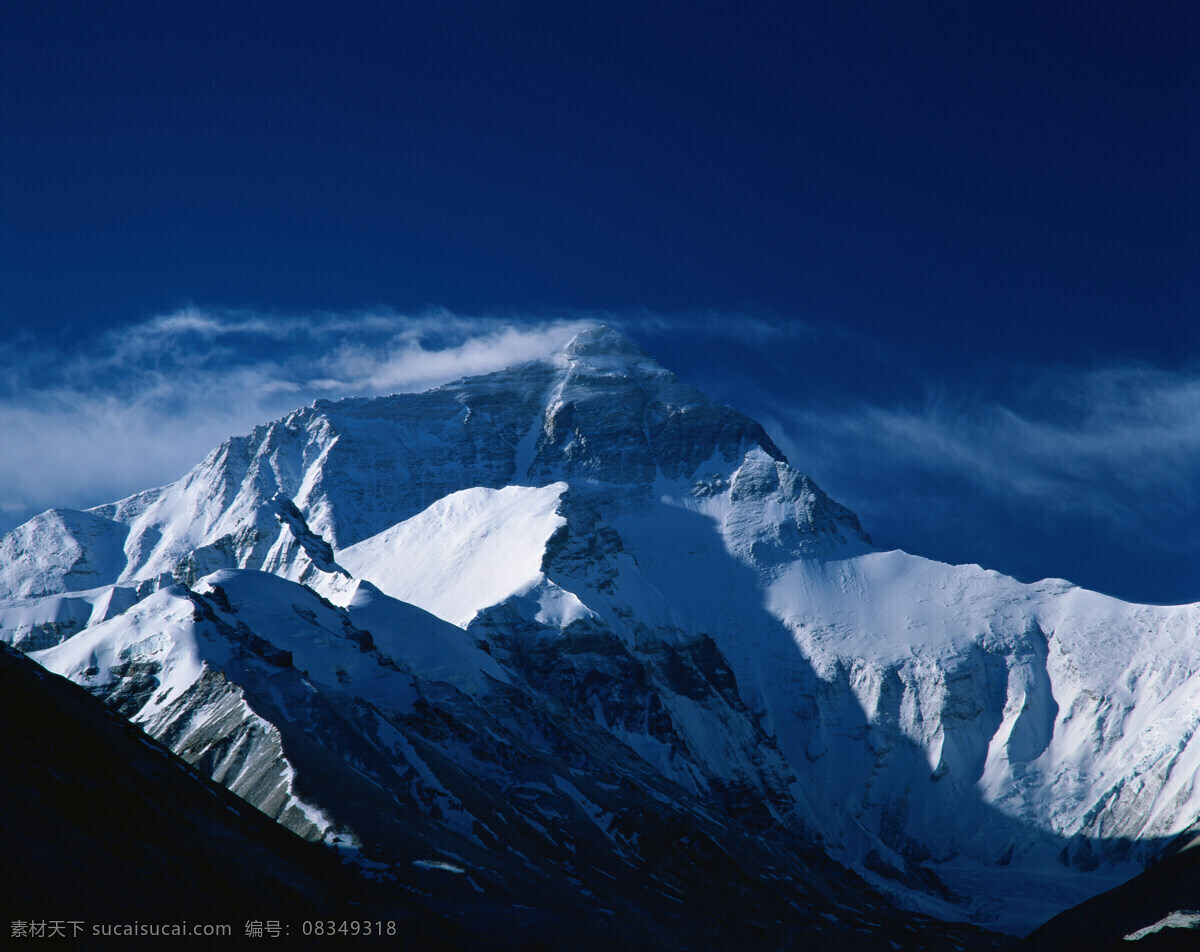 雪山 峭壁 景色 天空 蓝天 白云 高山 大山 悬崖 高清图片 山水风景 风景图片