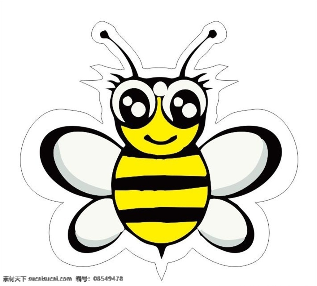 小蜜蜂 卡通 漫画 儿童剪纸 可爱昆虫 翅膀 可爱 小图标 logo 动漫动画