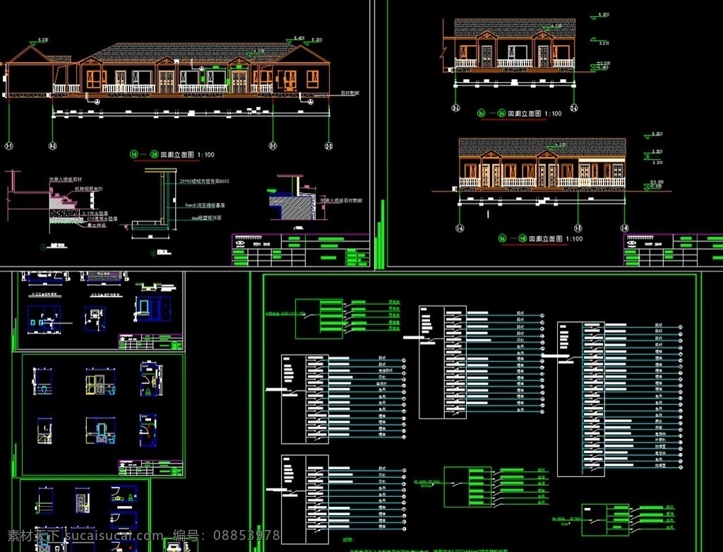 唐山 南湖 人家 仿 四合院 建筑施工 套 古建筑cad 古建cad cad施工图 古建筑图纸 中式建筑设计 环境设计 施工图纸 dwg