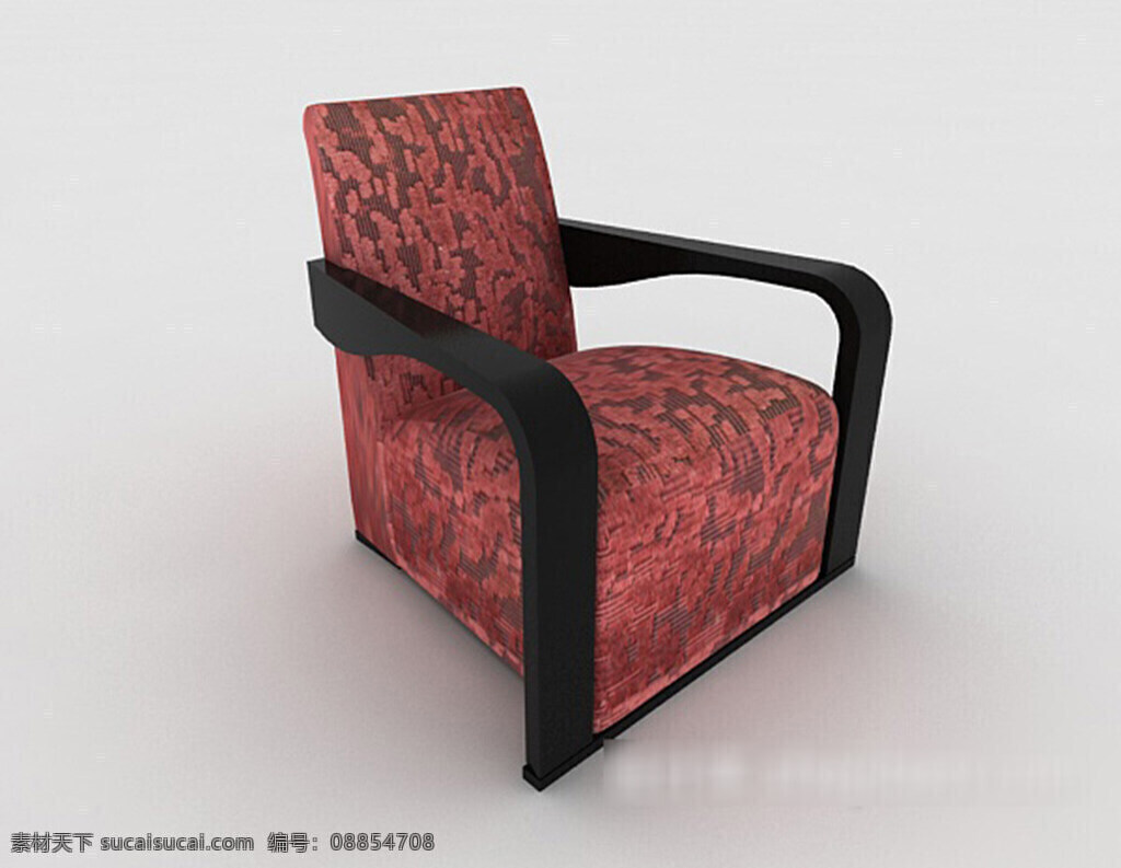 红色 纹理 单人 沙发 3d 模型 3d模型 3d模型下载 欧式风格 室内设计 现代风格 室内家装 中式风格模型