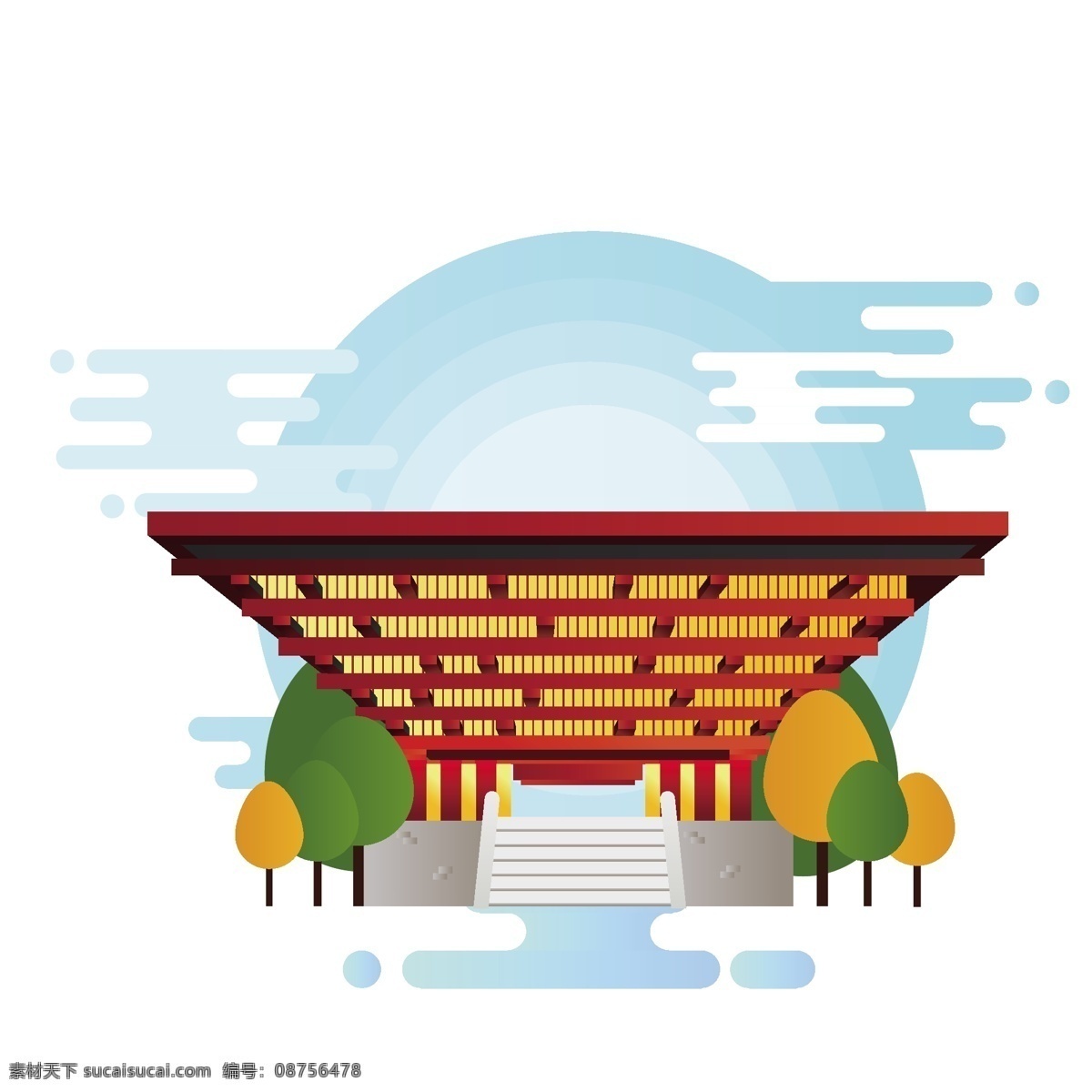 创意 城市 地标 建筑物 插画 中国城市插画 中国风建筑物 彩色插画设计 插画图案 城市建筑物 城市地标 地标建筑物 代表建筑物 城市插画 创意插画图案 矢量插画 动漫动画